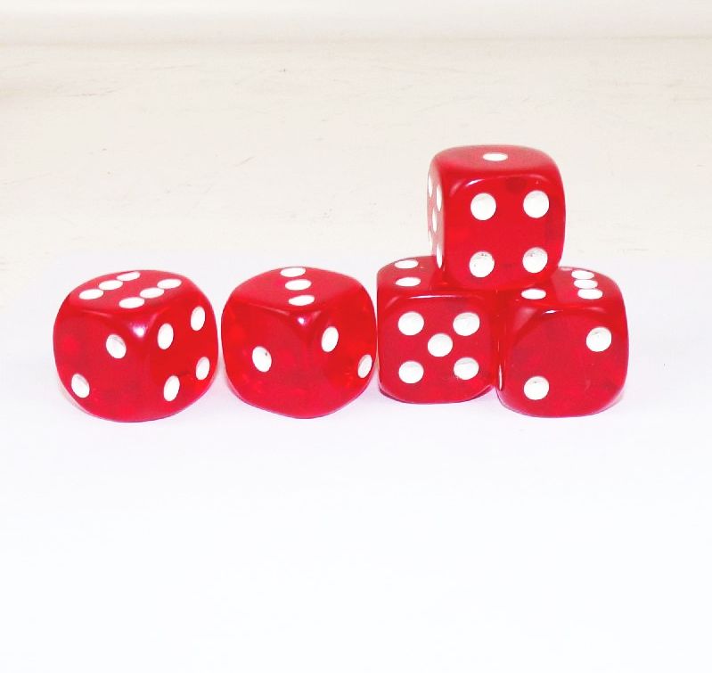 Kunstharz Würfel 5 Stück Rot Catalin 