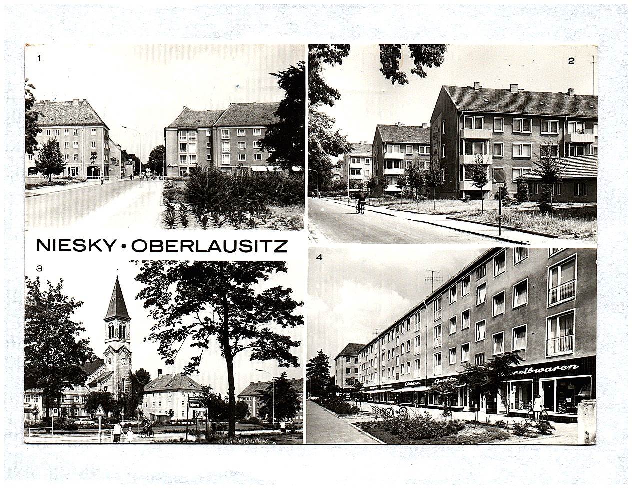 Ansichtskarte Niesky Oberlausitz Straße der Befreiung AWG Siedlung Gersdorfer Straße DDR 1983