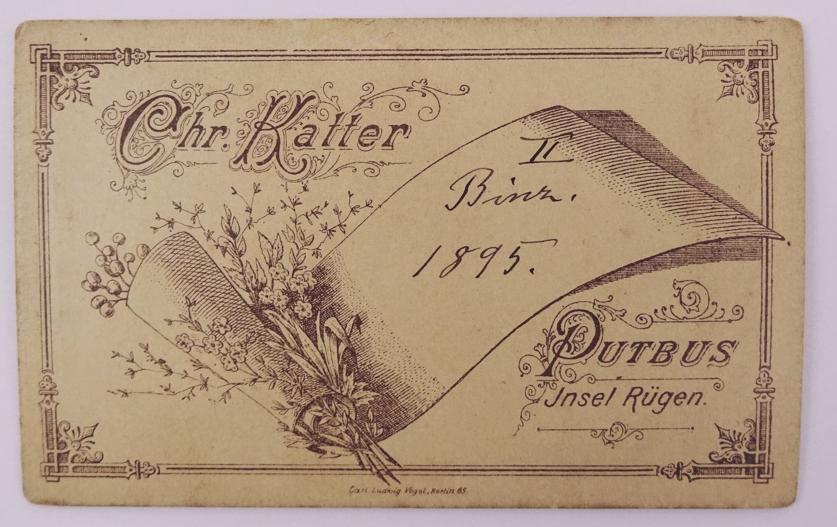 Fotografie Strand von Binz CDV 1895 Katter Putbus Fotografie Strand von Binz CDV 1895 Katter Putbus