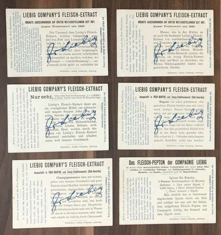 Sammelbilder Serie Liebig Nr 507 Prinz Achmed 6 Stück