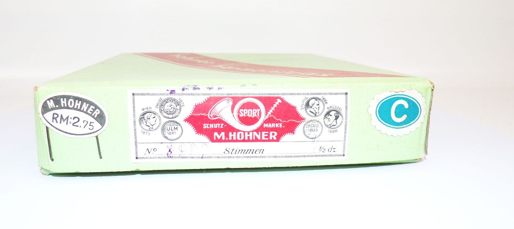 Hohner Harmonika Originalkarton leer Mundharmonika 1930er 