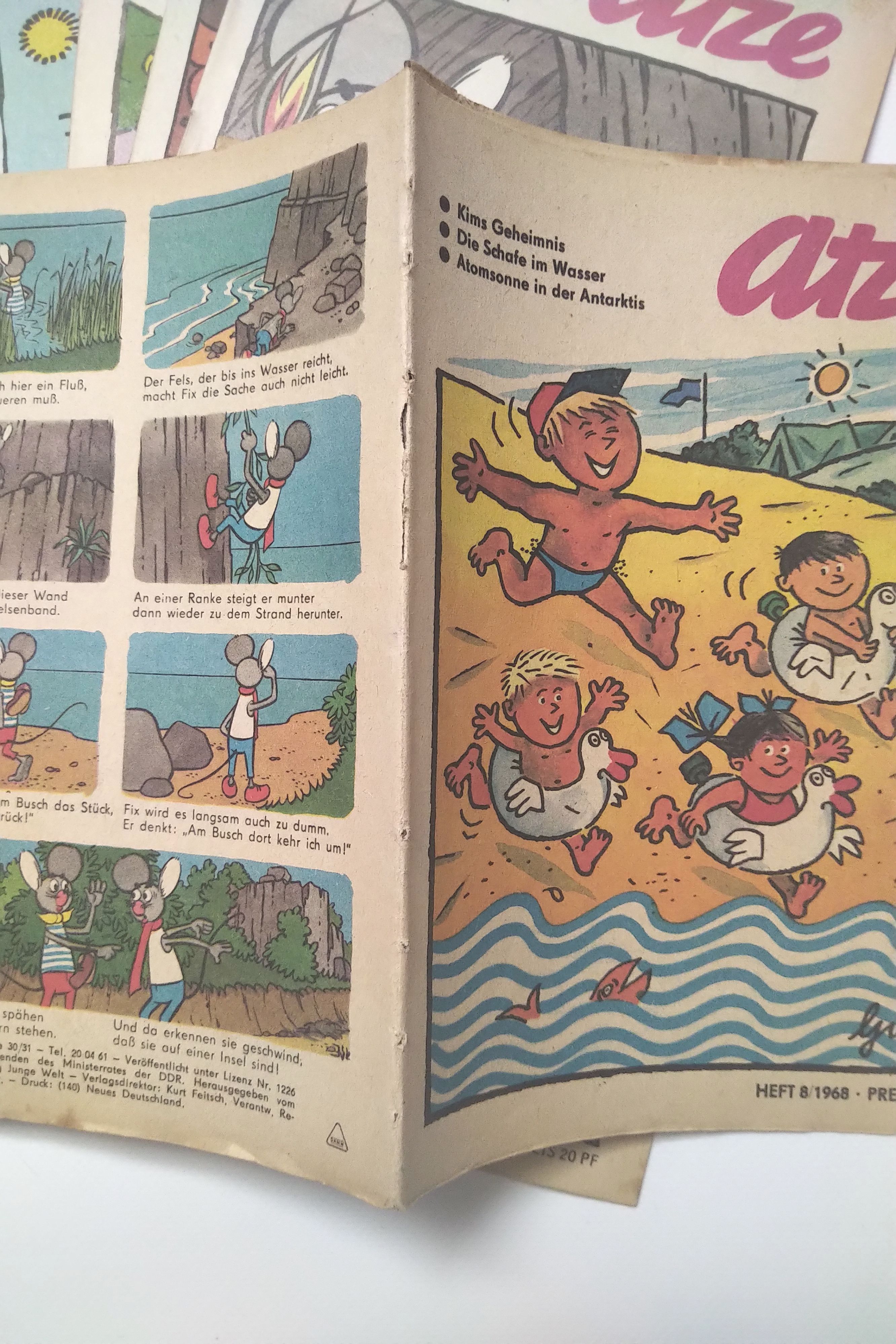 Jahrgang Atze 12 Hefte Kinder Comic DDR 1968 Jahrgang Atze 12 Hefte Kinder Comic DDR 1968