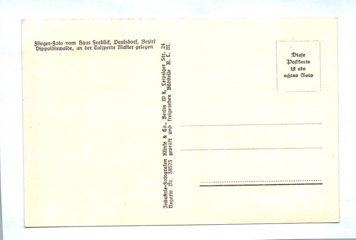 Ak Talsperre Malter mit Haus Seeblick Paulsdorf Dippoldiswalde Sachsen Ak Talsperre Malter mit Haus Seeblick Paulsdorf Dippoldiswalde Sachsen