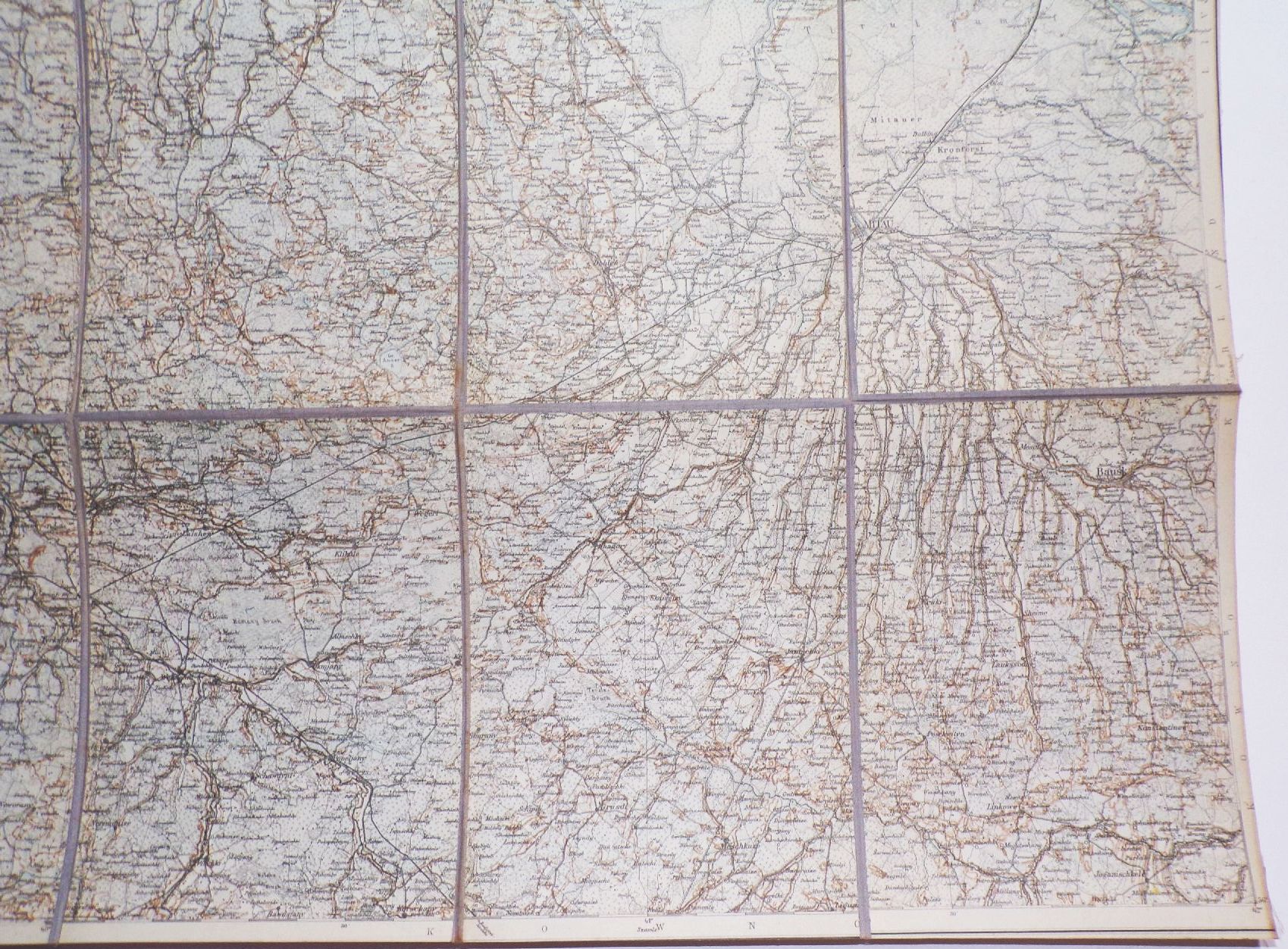 Alte Landkarte 1 Wk Libau Riga Windau Dünamünde Kurland Lettland 1915 