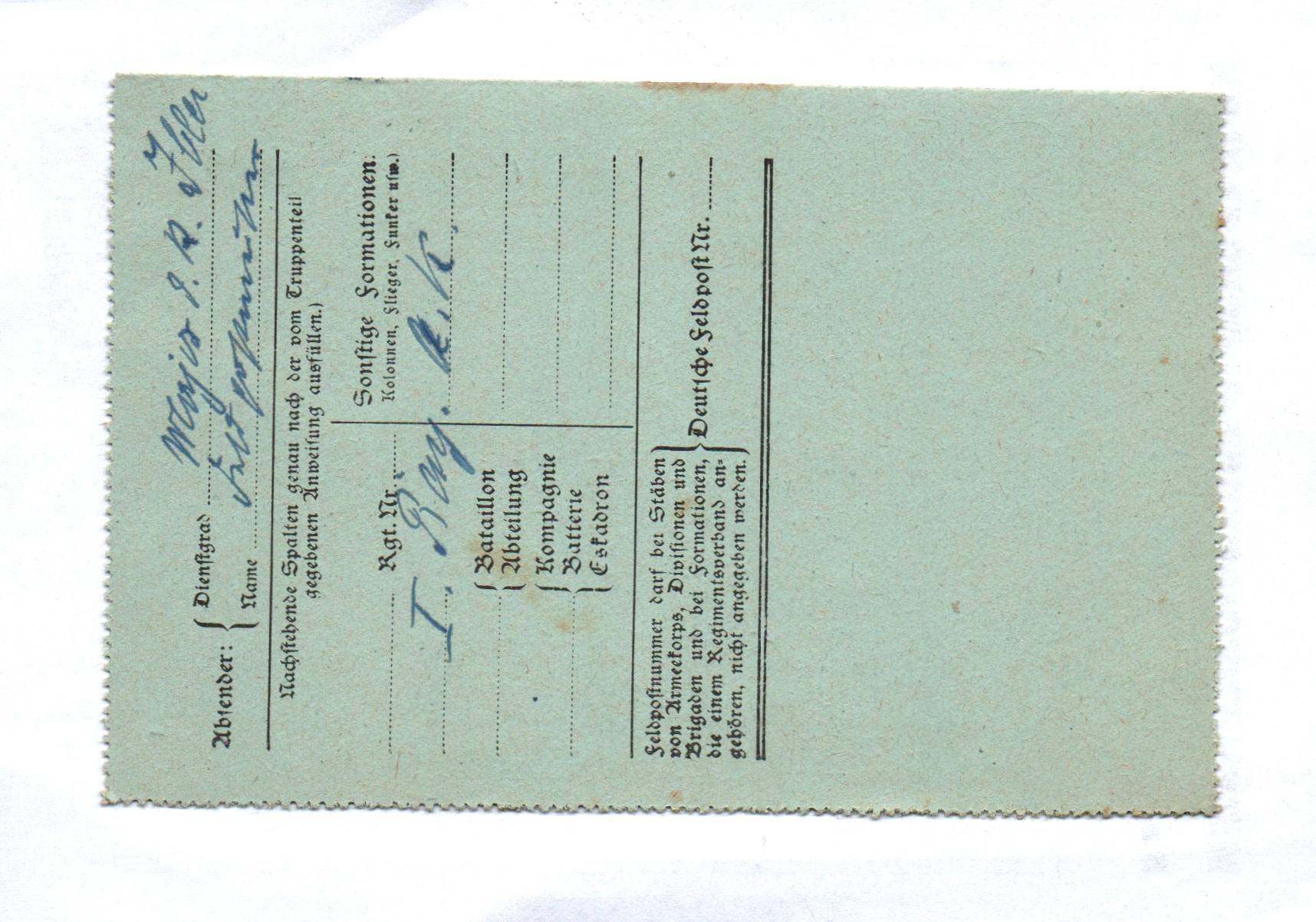 Feldpostbrief Tarnstempel 1917 Stempel 1 Weltkrieg Feldpostbrief Tarnstempel 1917 Stempel 1 Weltkrieg