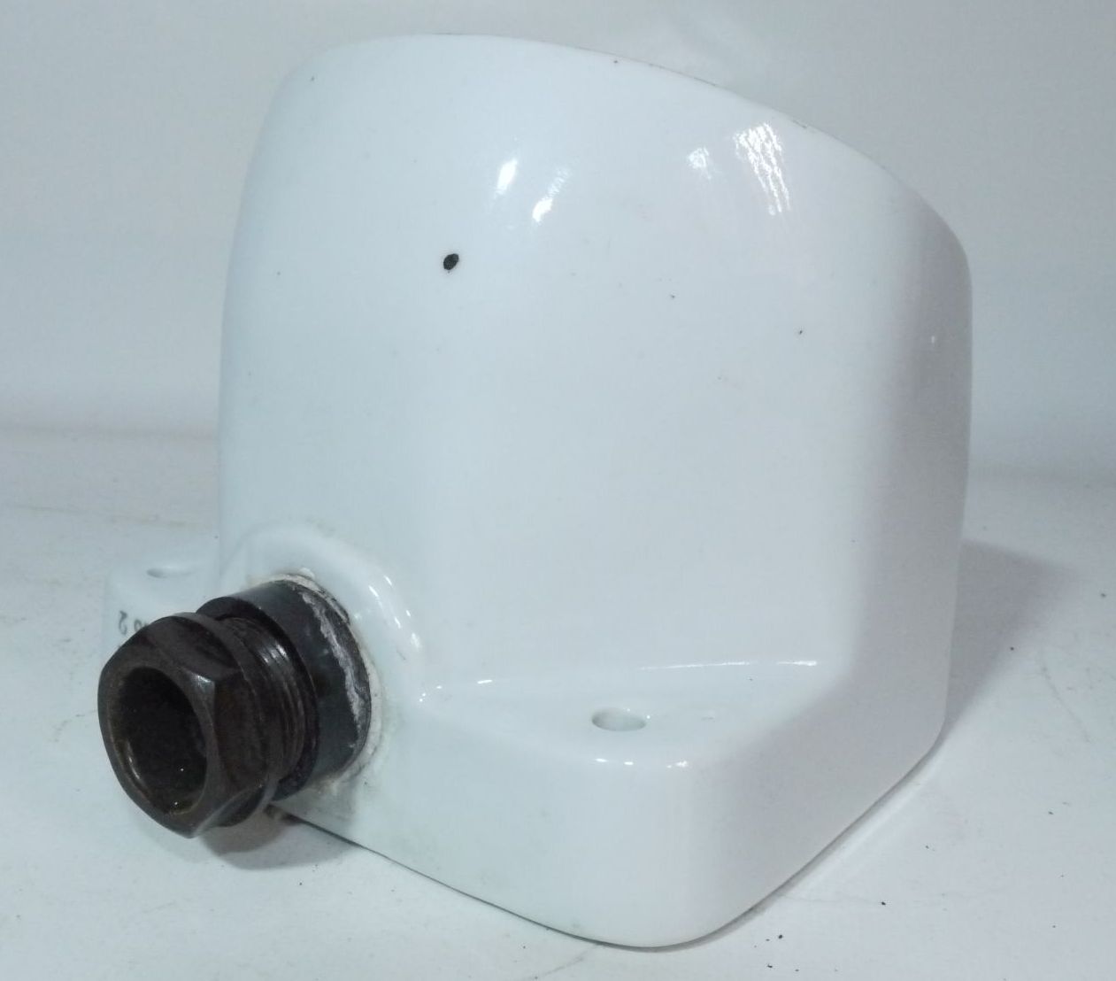 Alte Kugellampe Glas Weiß Außenleuchte E27 Art Deco schräg