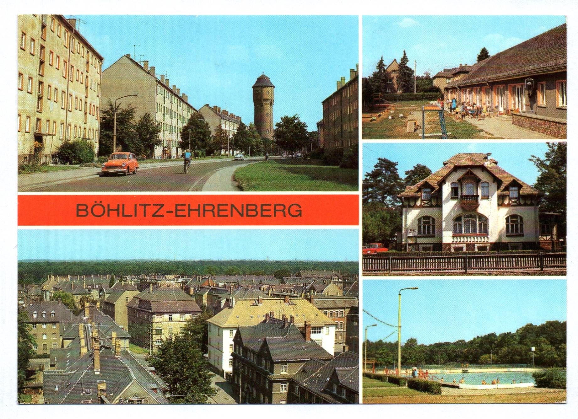 Ak Böhlitz Ehrenberg 1982 Kreis Leipzig Blick zum Wasserturm Ak Böhlitz Ehrenberg 1982 Kreis Leipzig Blick zum Wasserturm
