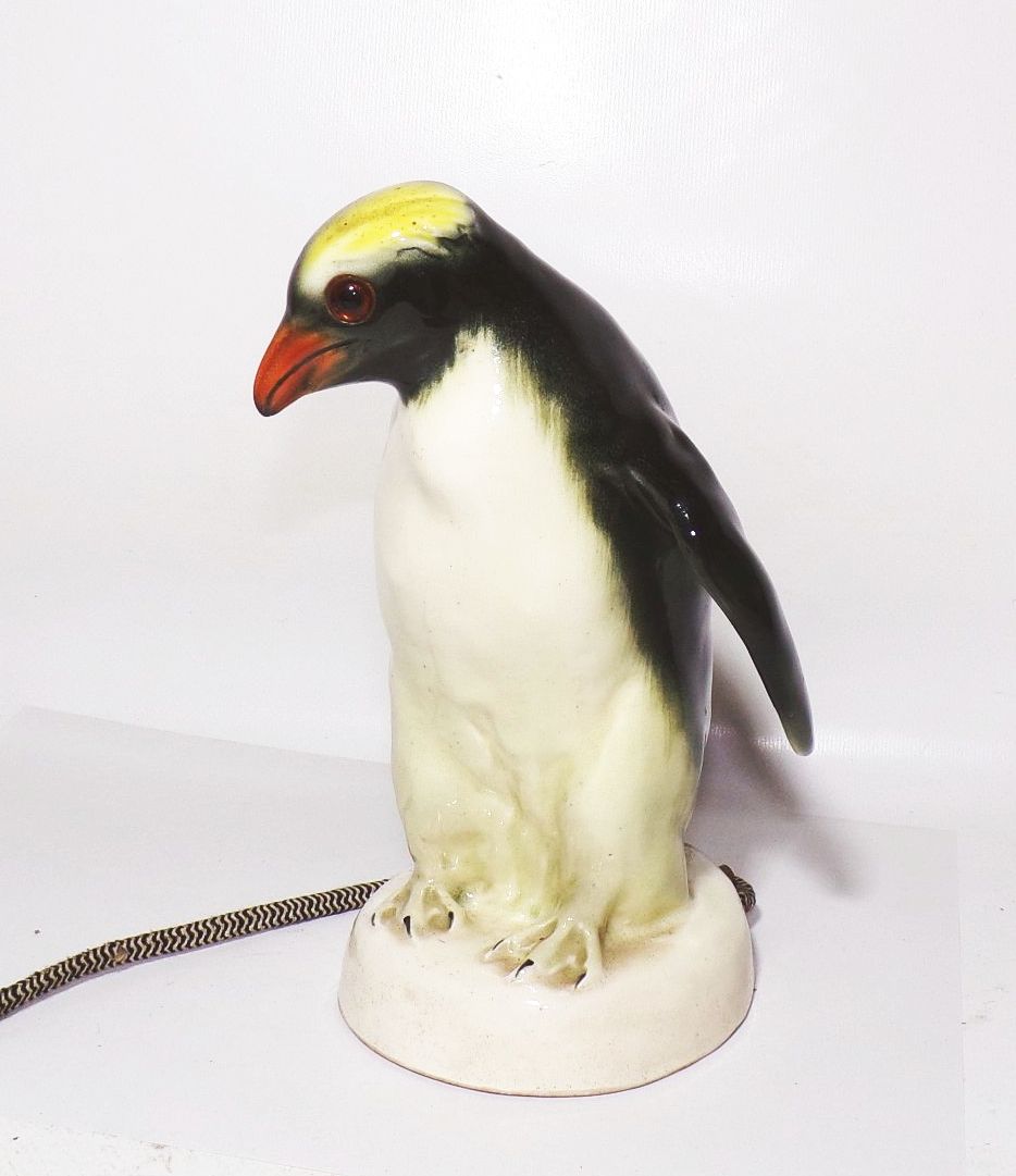 Alter Rauchverzehrer Pinguin Porzellan 