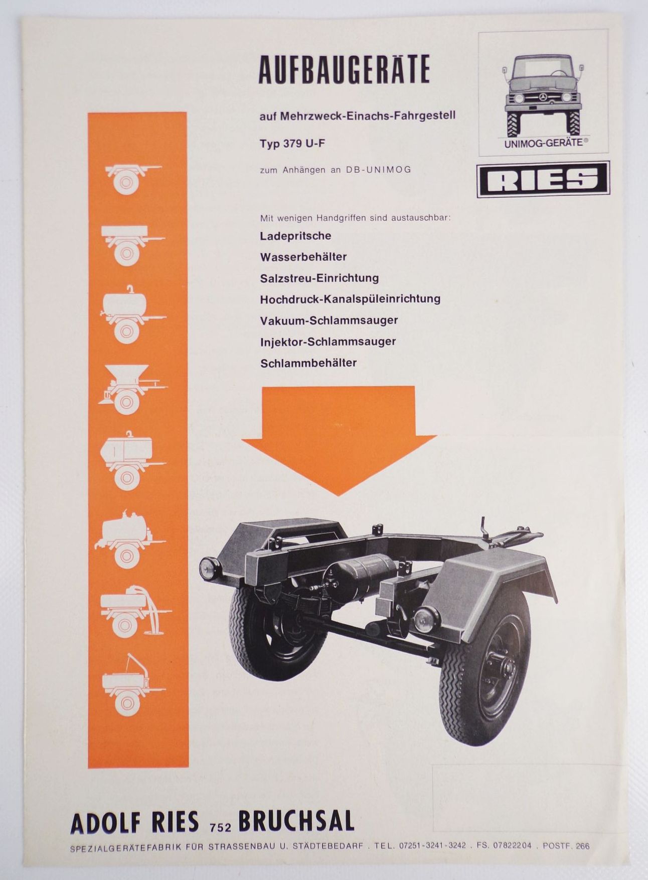 Prospekt Adolf Ries Bruchsal Aufbaugeräte Landtechnik 