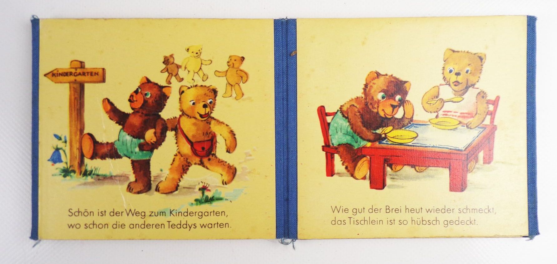 Altes Pappbilderbuch Die lustigen Teddys Ilse Heßler Ilse Haufe 1959 DDR