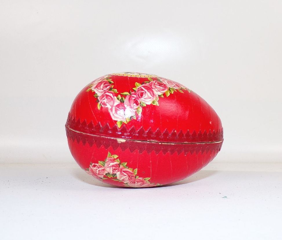 Alter Füllei Osterei Pappei Ostern Rot Osterdeko