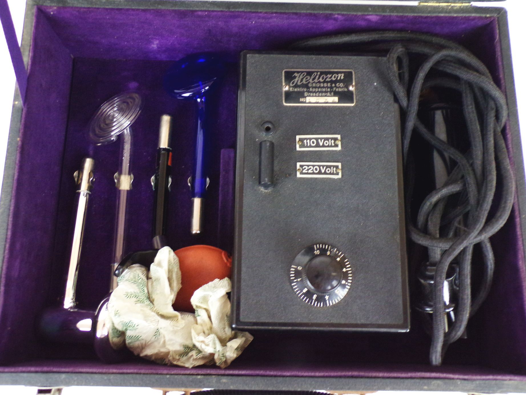 Altes Heliozon Reizstromgerät Strahlenapparat Hochfrequenz