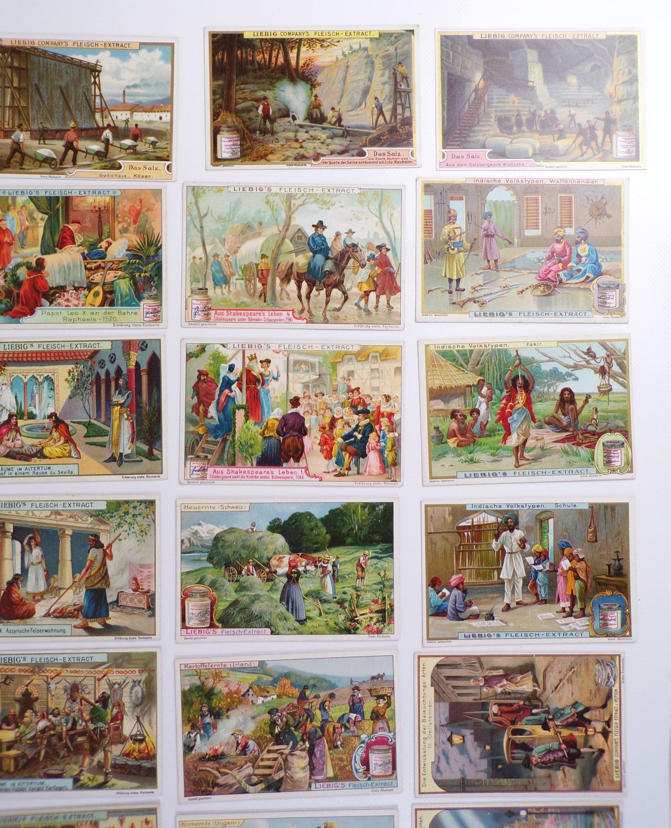 Konvolut Liebig Sammelbilder 60 Stück um 1900 