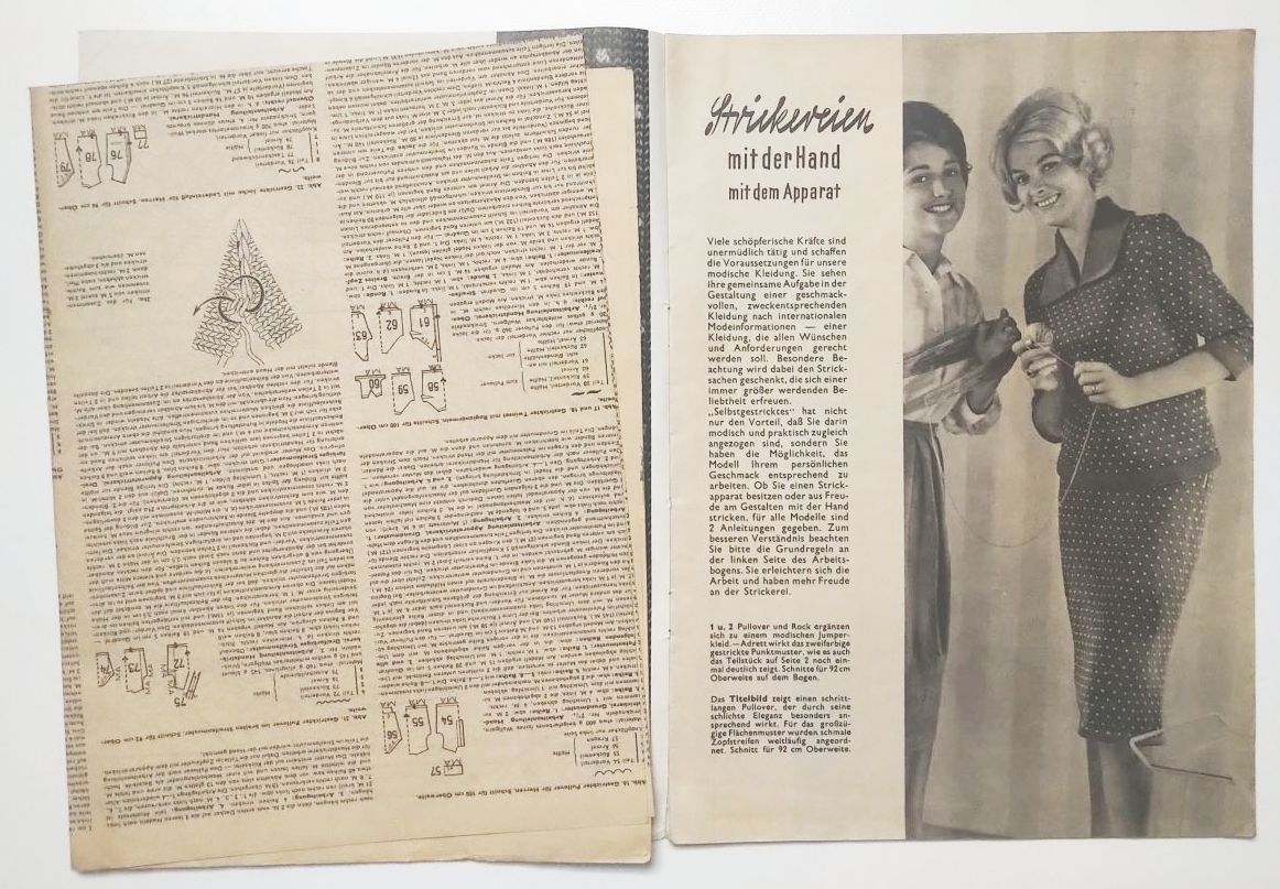 Zeitschrift Strickereien mit der Hand mit Schnittmusterbogen Nr 816 Zeitschrift Strickereien mit der Hand mit Schnittmusterbogen Nr 816