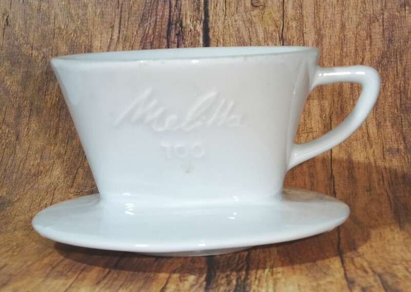 Alter Melitta 100 Kaffeefilter Porzellanfilter 3 Loch Porzellan Filter