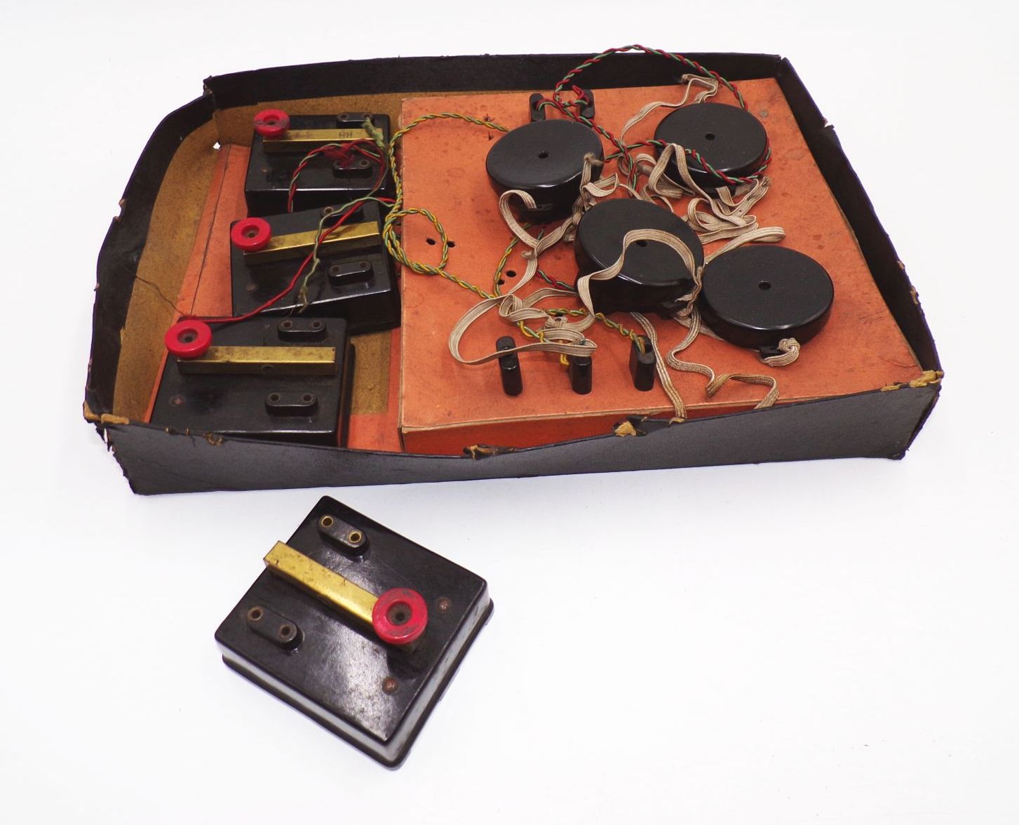 Morse Taster Kopfhörer Set Antik 