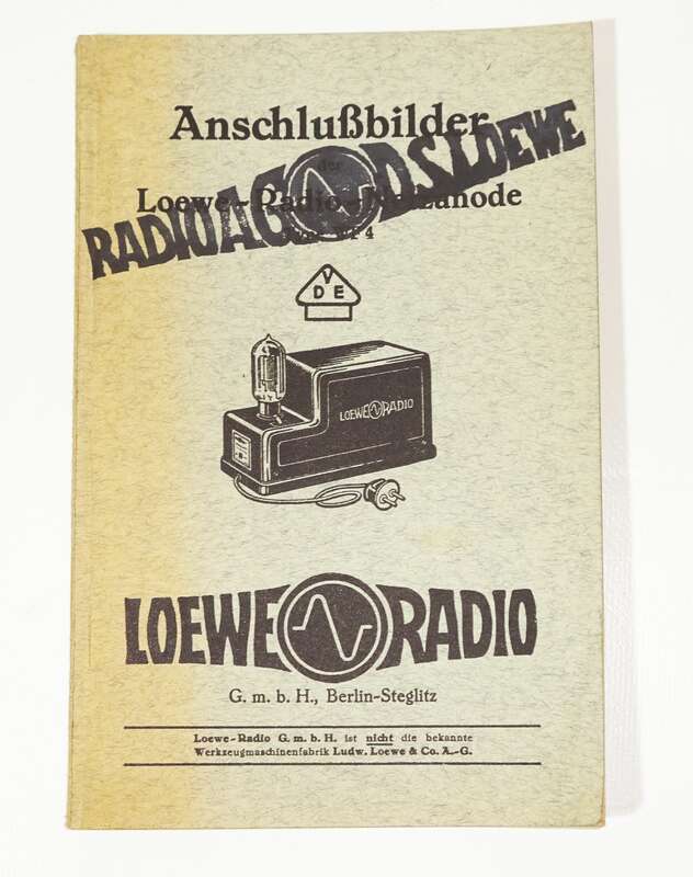Anschlußbilder Loewe Radio Netzanode Type WF4 Berlin Steglitz 