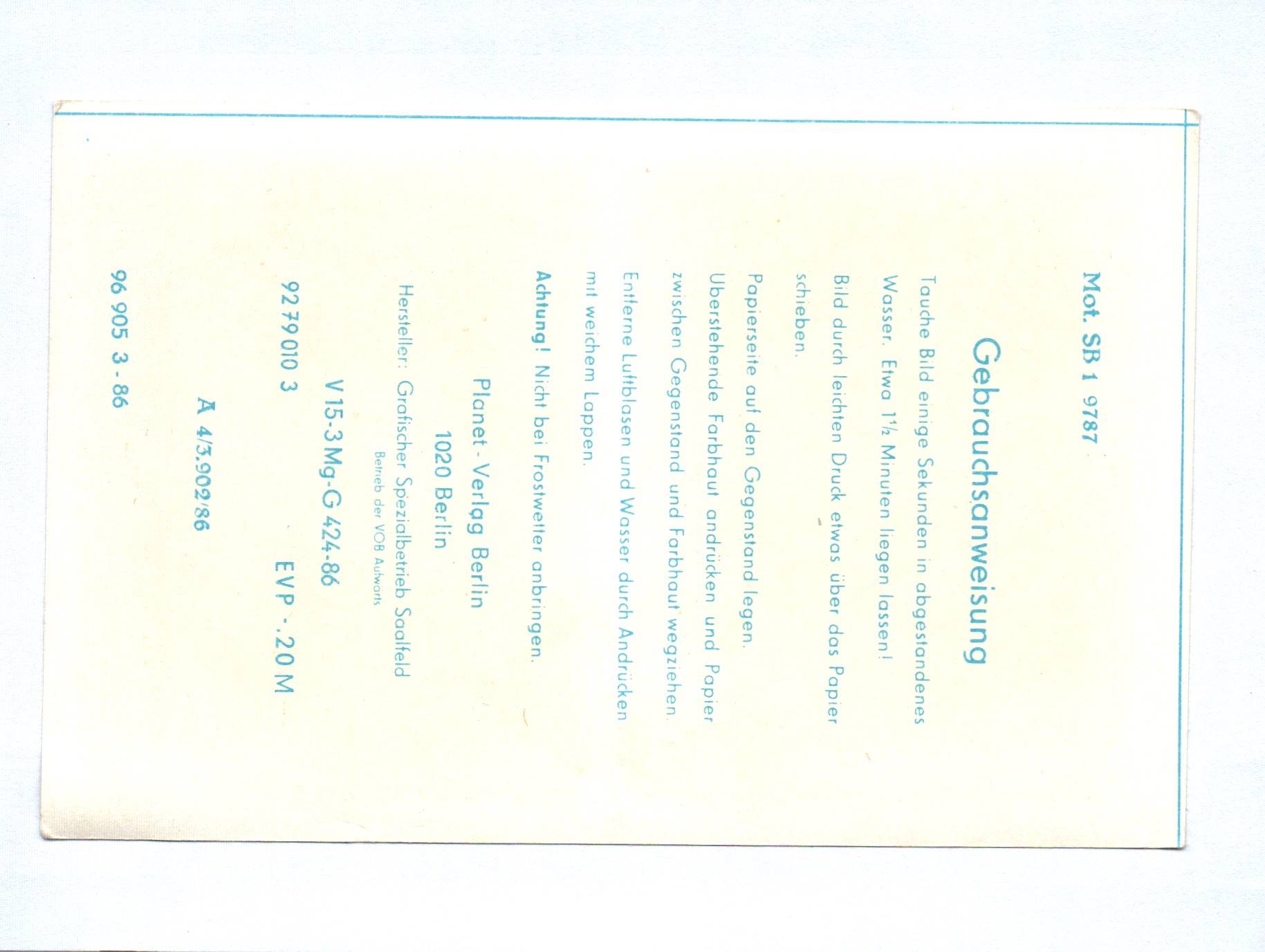 DDR Abziehbilder 4 Stück 1987 Defi Spielhaus Pittiplatsch Schnatterinchen Moppi