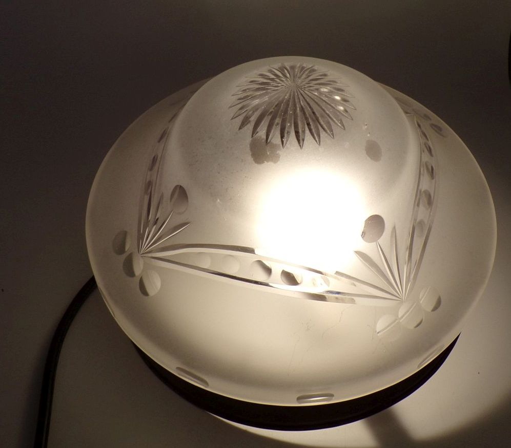 Alte Deckenleuchte geschliffenes Glas E27 um 1900 Antike Lampe Alte Deckenleuchte geschliffenes Glas E27 um 1900 Antike Lampe