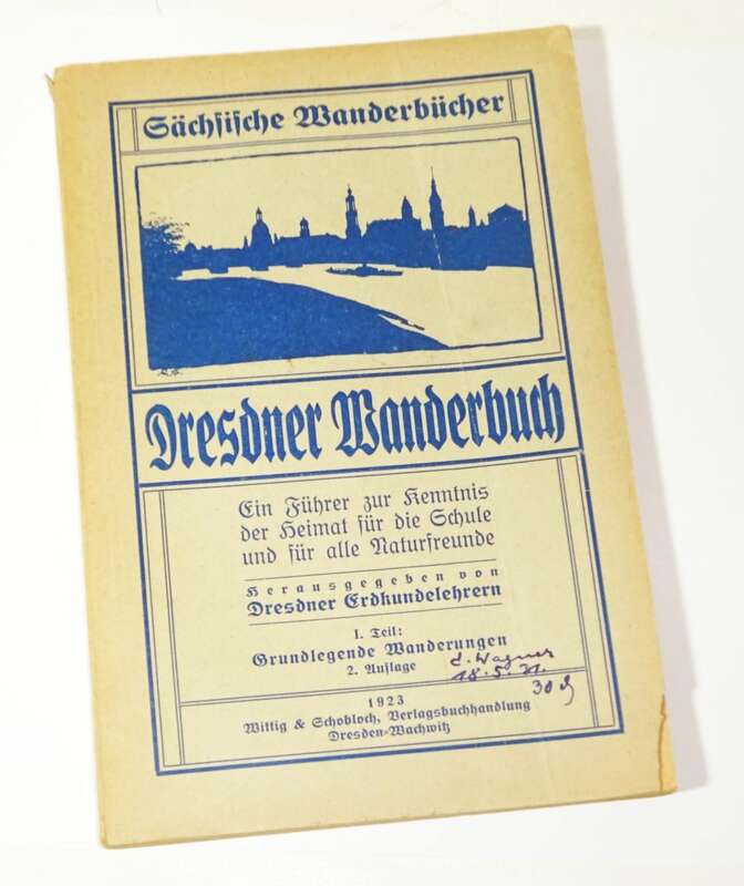 Dresdner Wanderbuch 1923 Rings um Dresden in 15 Tagen Sachsen 3 Bücher