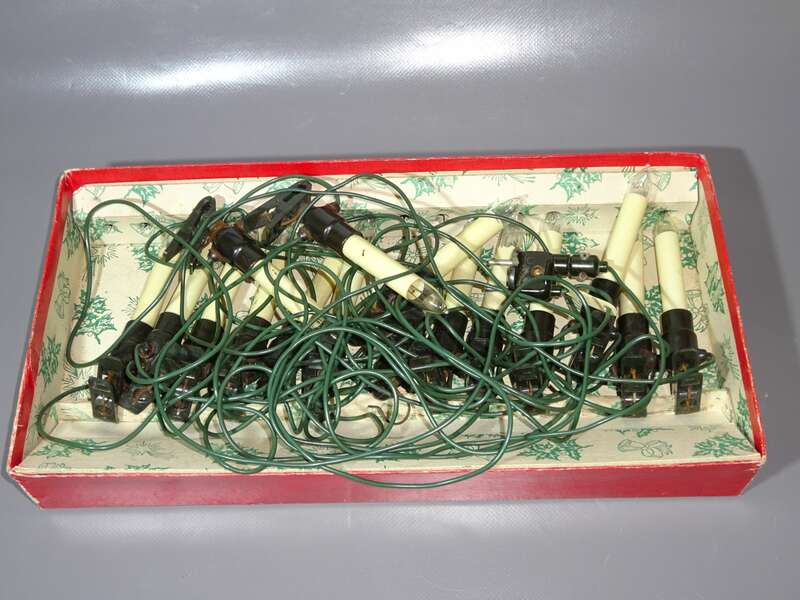 Alte Lichterkette 16er Weihnachtsbaum Beleuchtung Christbaumkette 