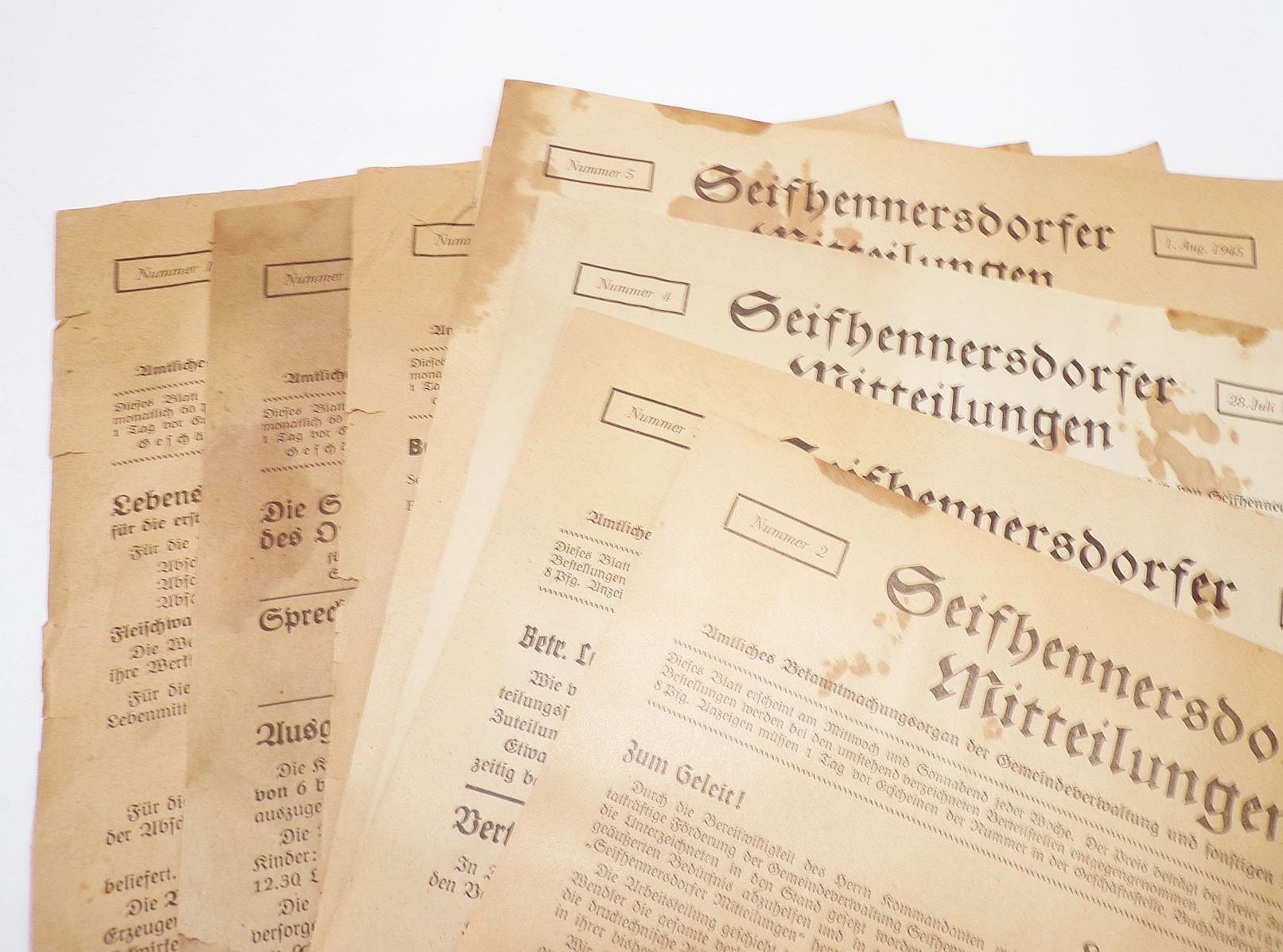 Seifhennersdorf Mitteilungen 1945 Bekanntmachungen 1 bis 11 selten Seifhennersdorf Mitteilungen 1945 Bekanntmachungen 1 bis 11 selten