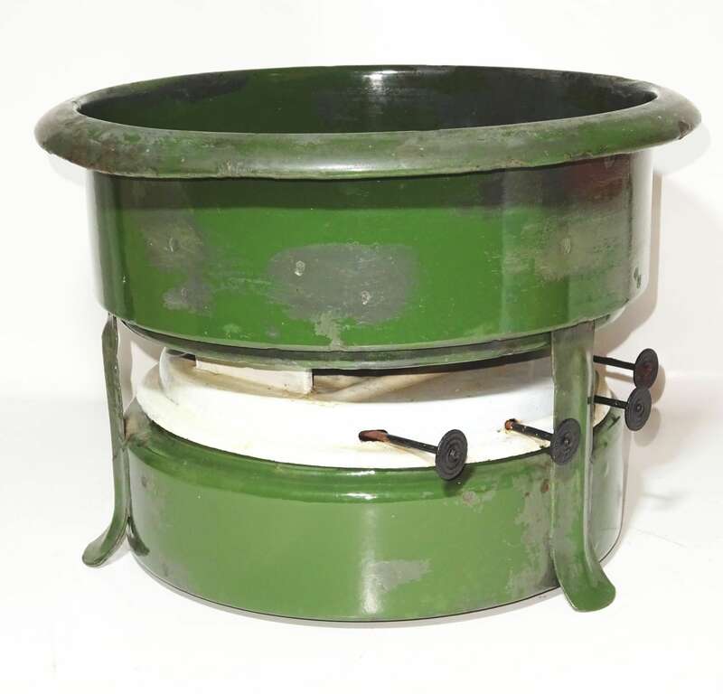 Beccon Doetinchem Kocher Emaille Grün Camping Petroleum Vintage Deko 