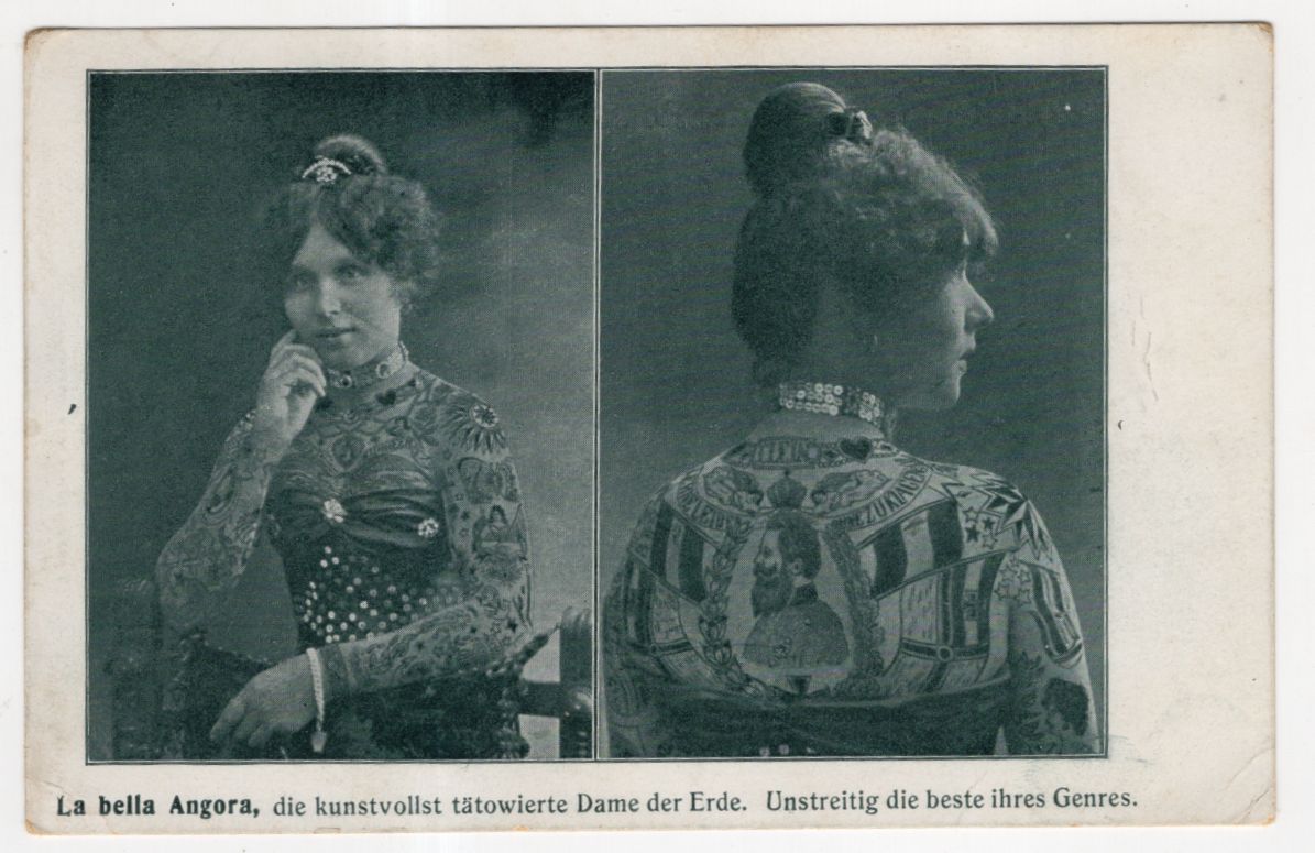 Ak La Bella Angora die kunstvoll tätowierte Dame der Erde Tattoo 