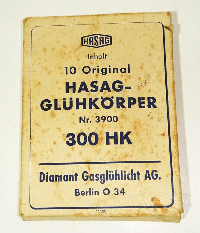 Hasag Glühstrumpf 300 HK Nr 3900 Glühkörper 3 Stück 
