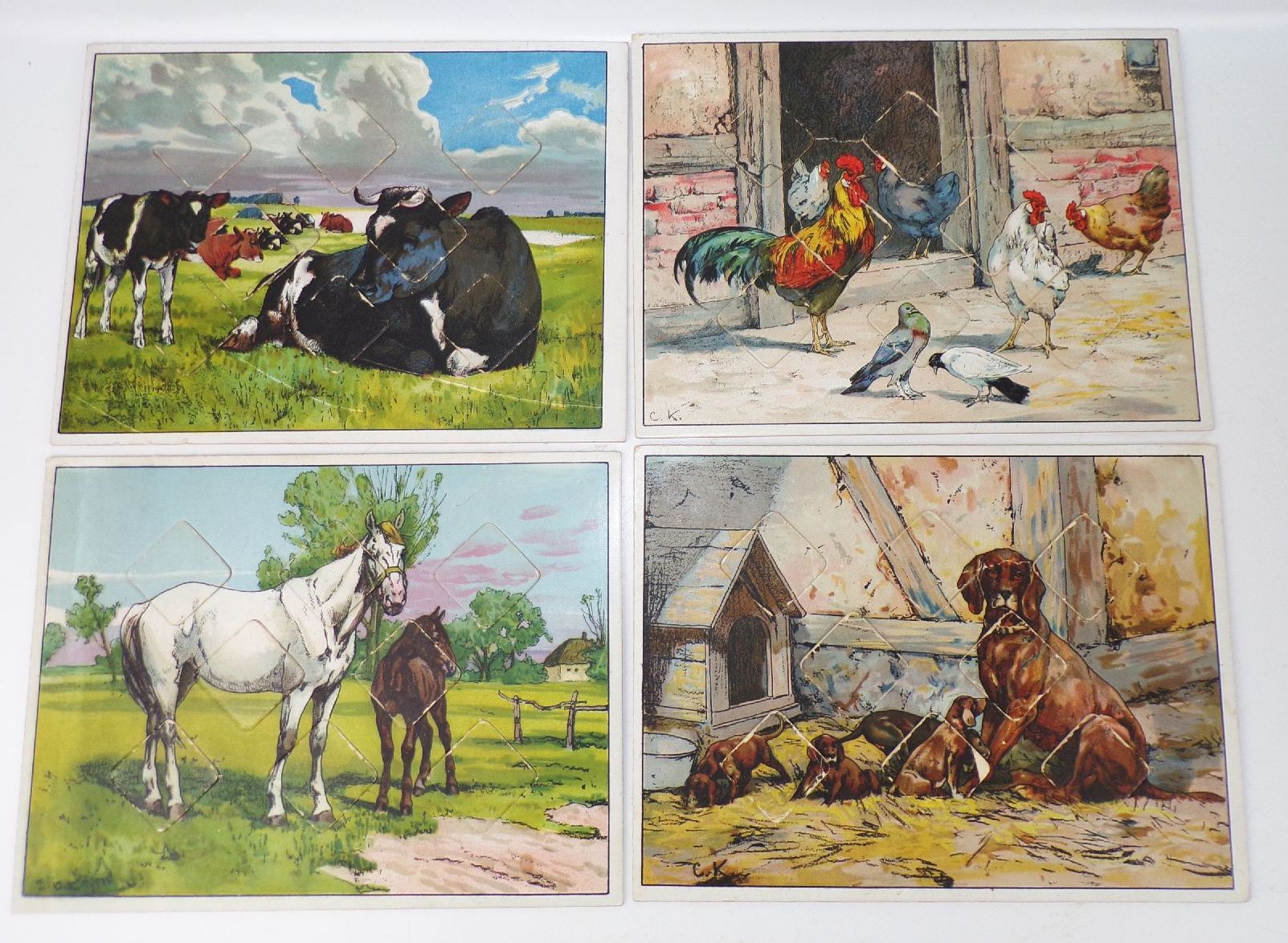 Tier Bilder Lotto Verlag Jos Scholz Mainz No 5119 Legespiel Puzzle