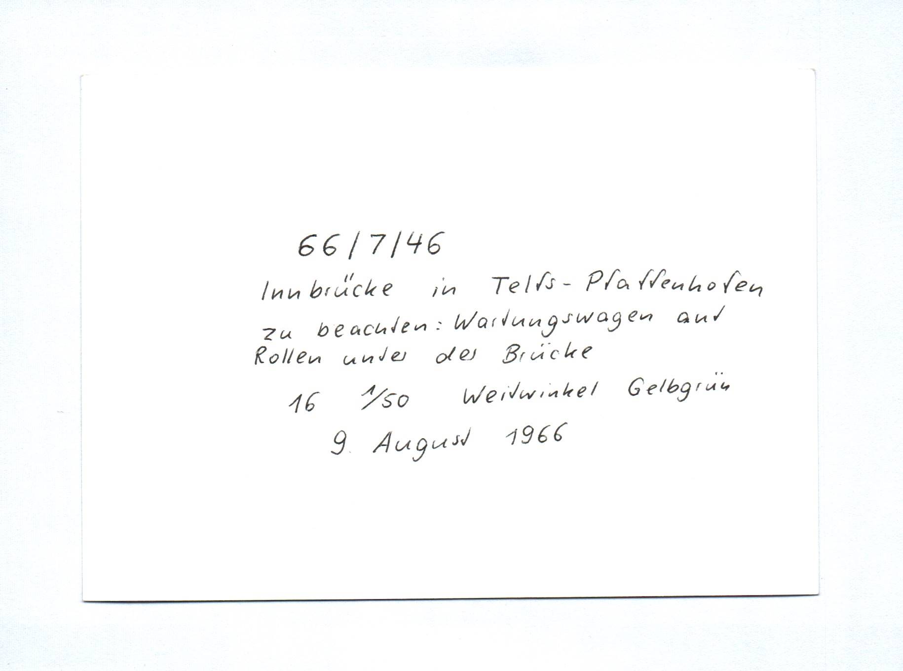 2x Foto Innbrücke von Telfs nach Pfaffenhofen 1966