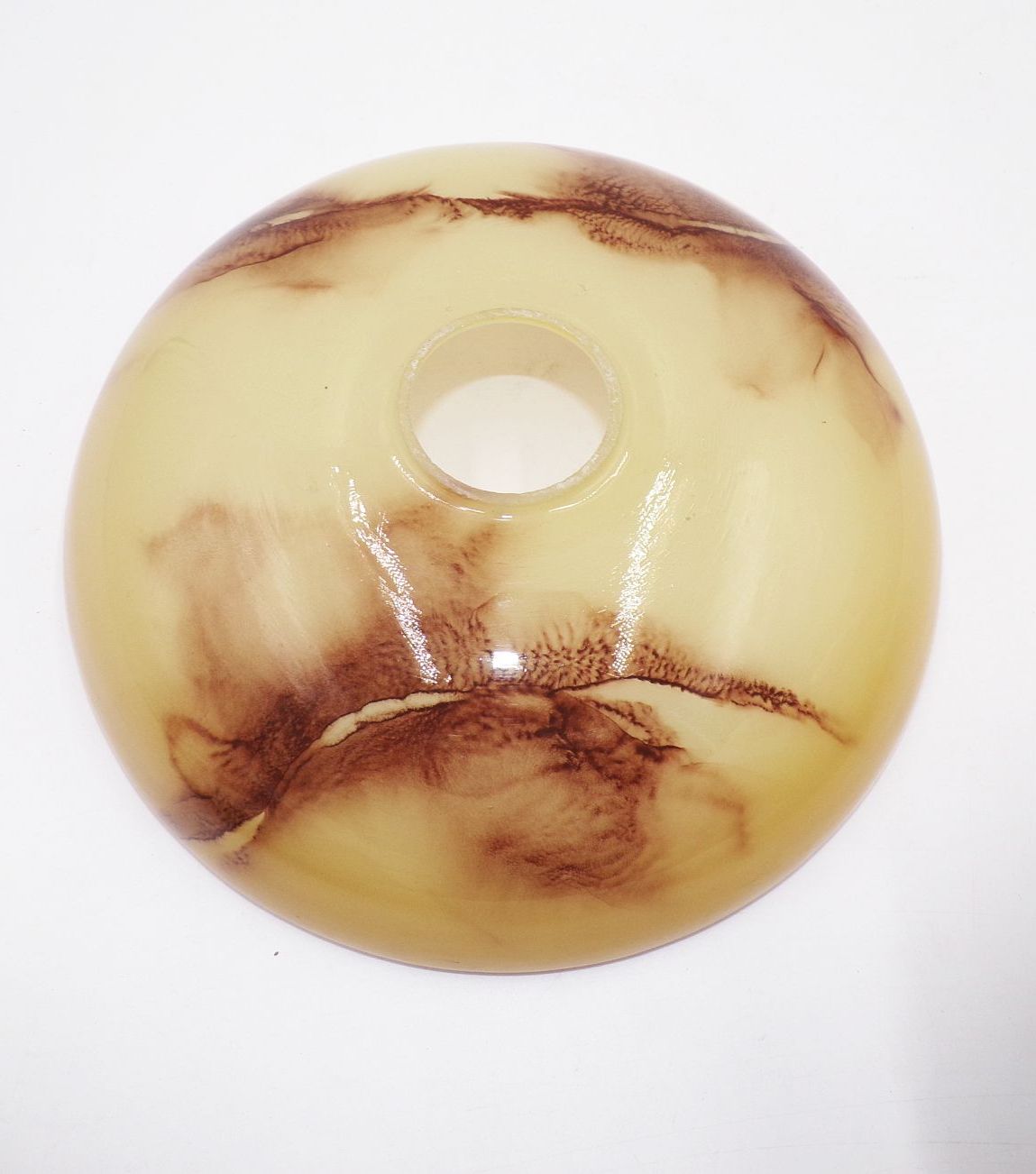 Alte Lampenglas Schale Schalenlampe Art Deco 1940er Marmor Optik