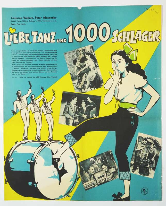 Liebe Tanz und 1000 Schlager Poster DDR Filmplakat Progress