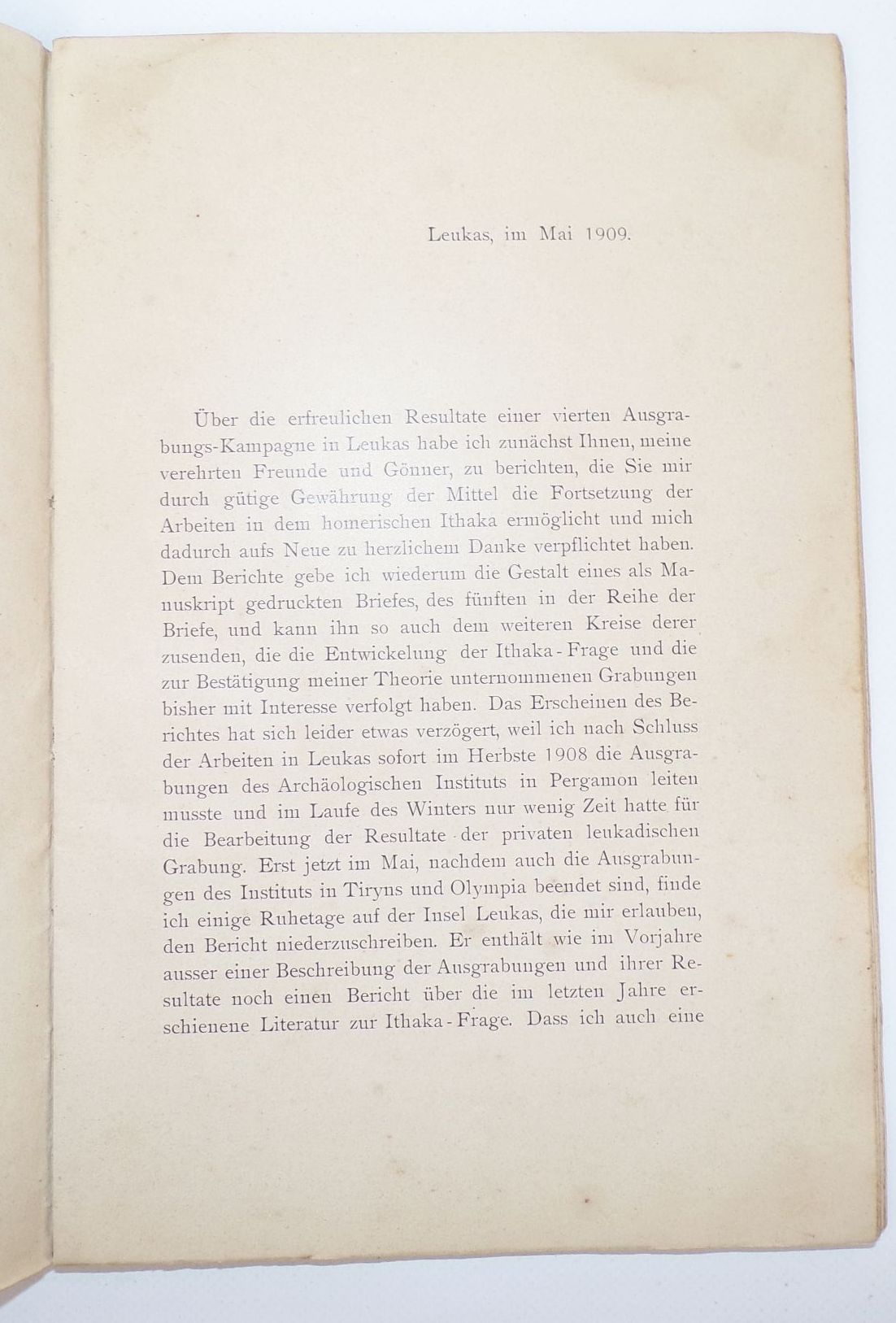 Wilhelm Dörpfeld Leukas Ithaka Ergebnisse der Ausgrabungen von 1908 