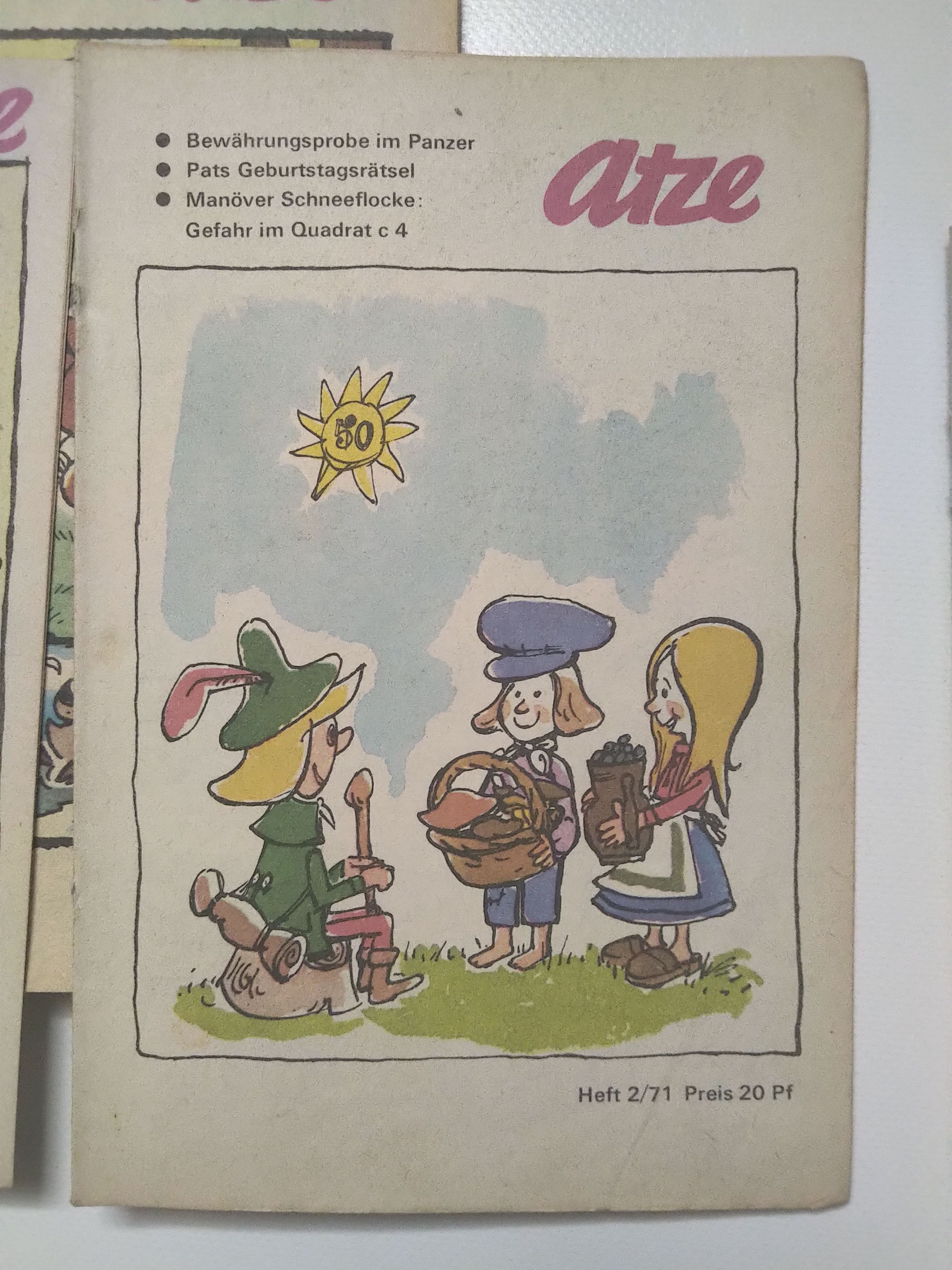 Atze Jahrgang 1971 DDR Kinder Comics 12 Hefte 