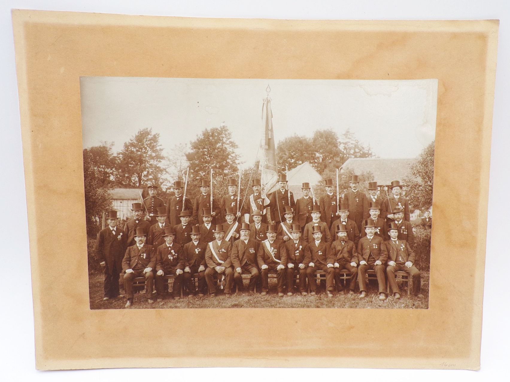 2 x Foto Straßgräbchen Militärverein 1912 1921 mit Historie 