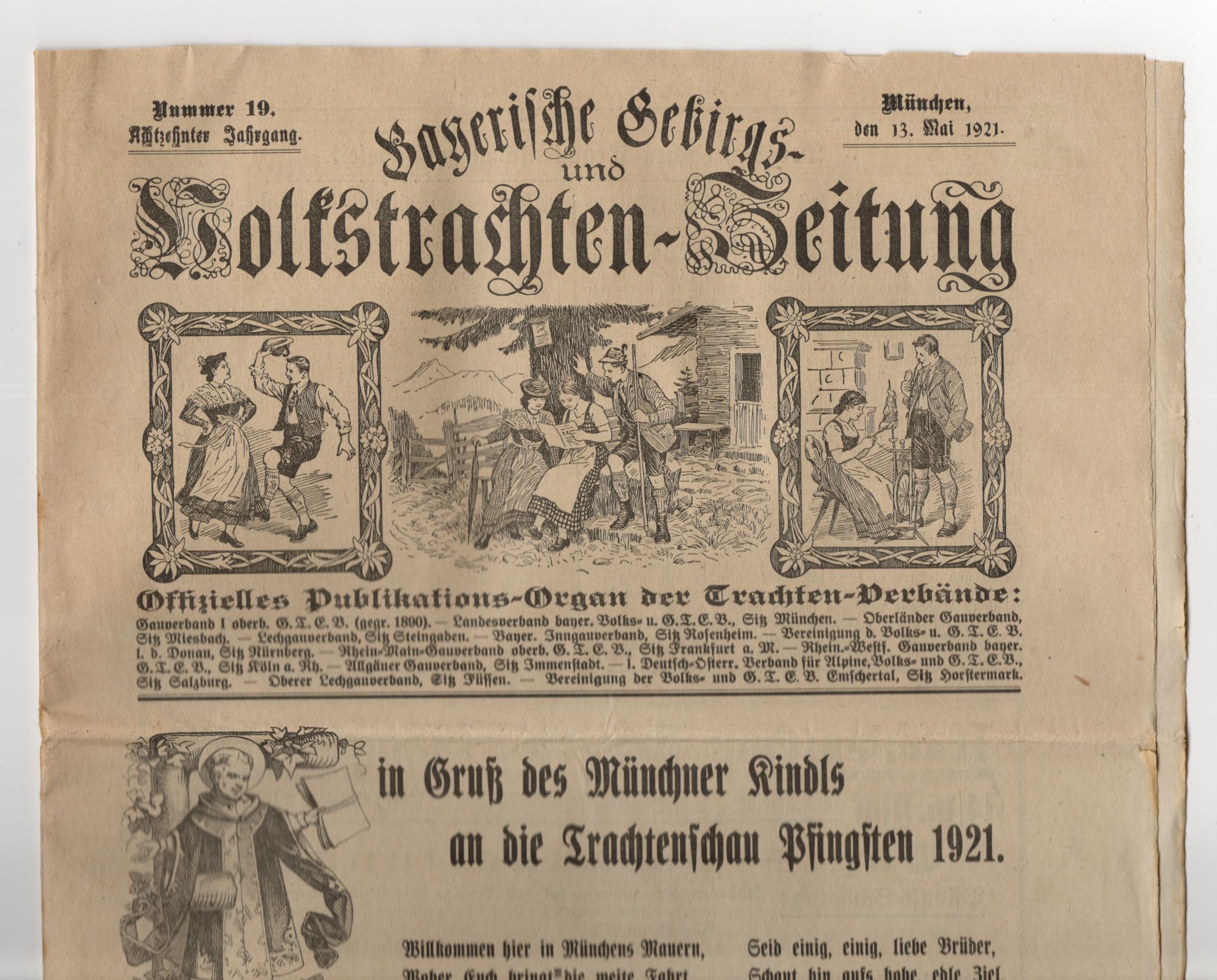 Bayerische Gebirgs und Volkstrachten Zeitung 1921 Nummer 19