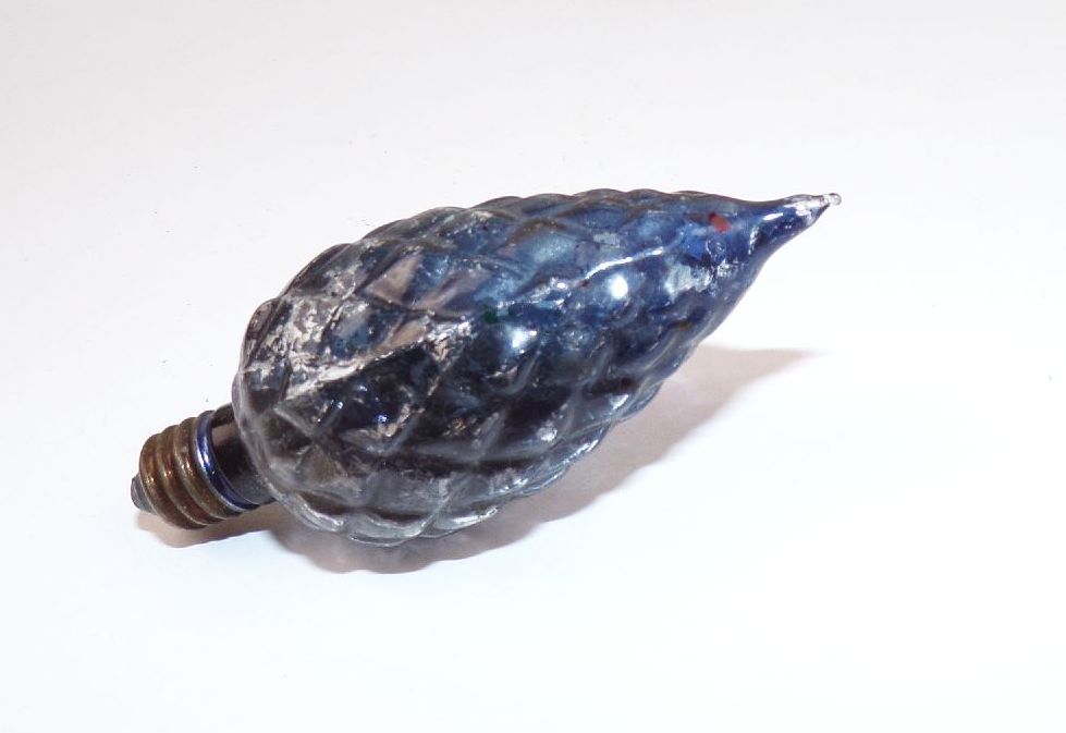 Alte Glühlampe 6 Stück Farbe Beleuchtung mit Spitze Uralt Christbaumschmuck 