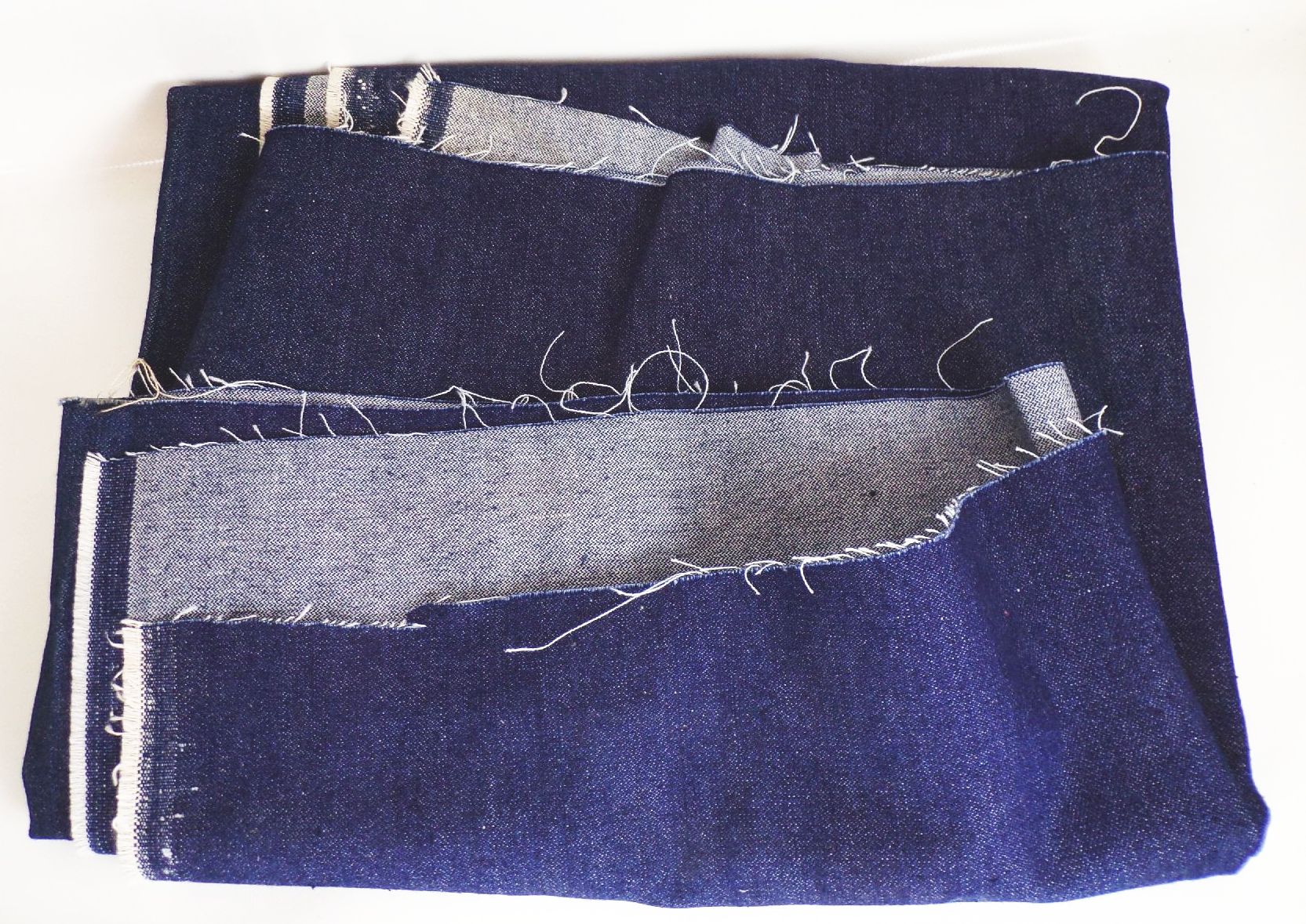 Jeansstoff blau 3 Stück Meterware DDR Produktion Baumwolle Jeansstoff blau 3 Stück Meterware DDR Produktion Baumwolle