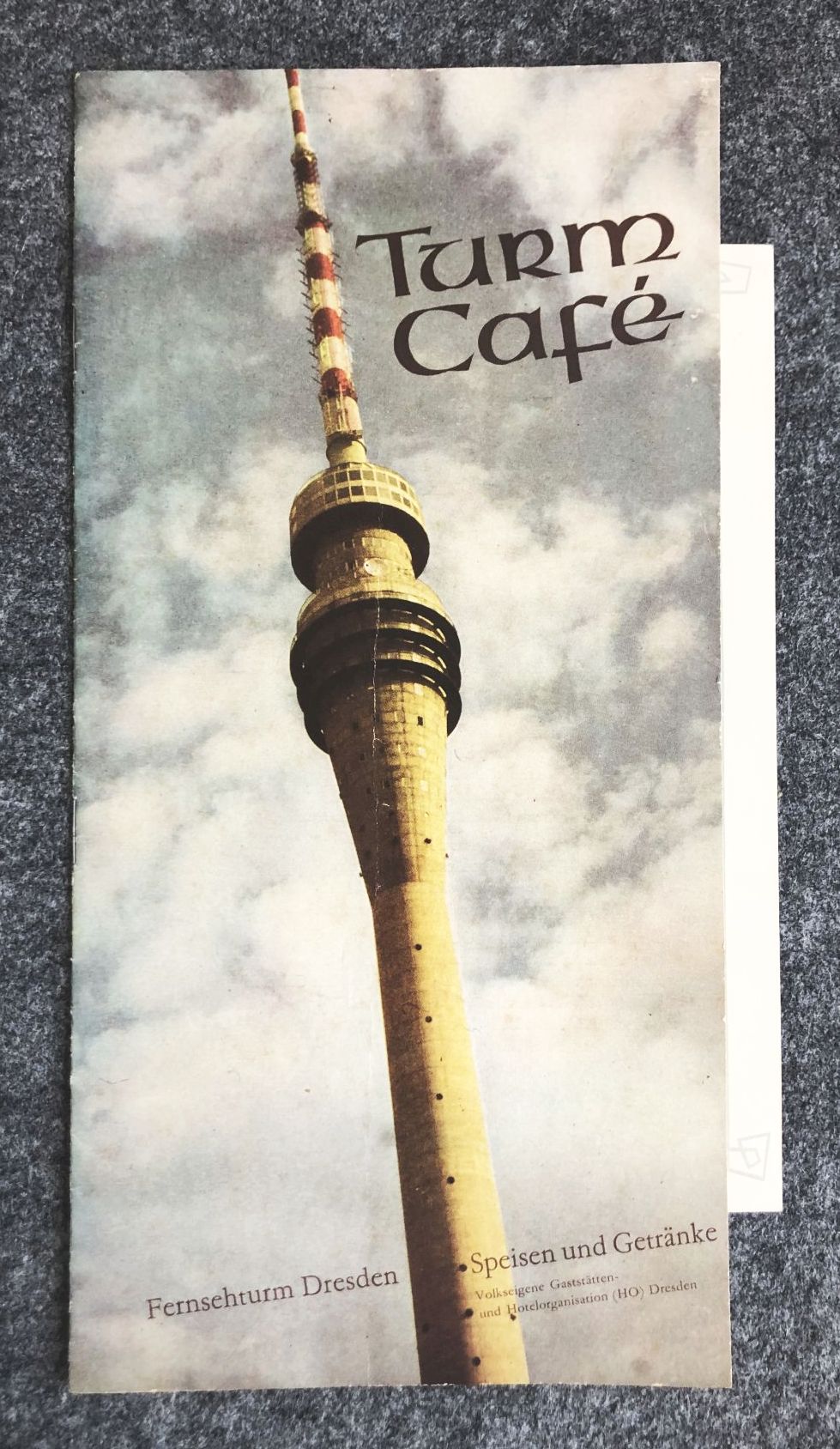 DDR Speisekarten Fernsehturm Dresden Original 1969 Turm Cafe