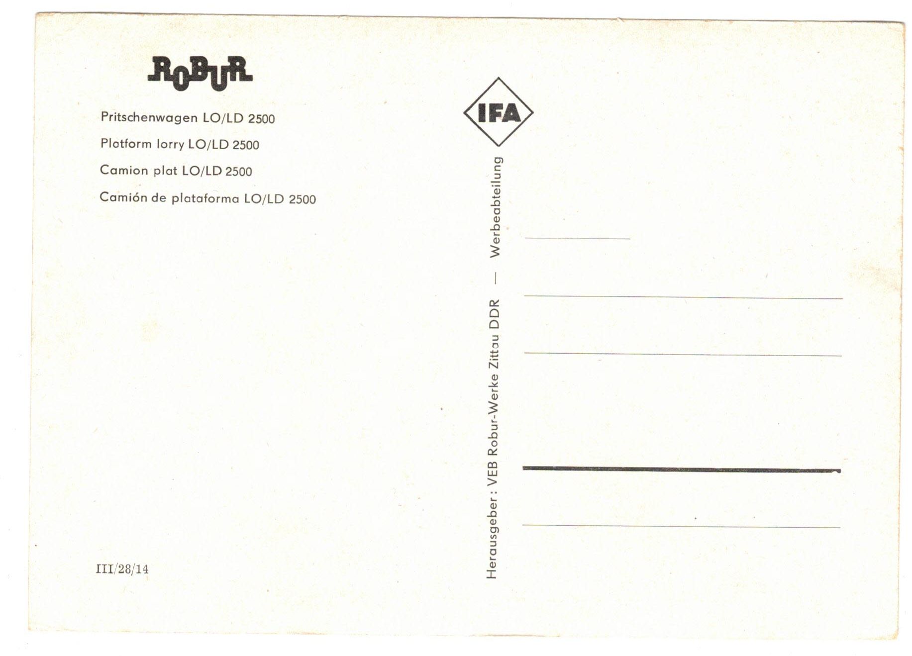 Ak Robur Pritschenwagen LO 2500 LD 2500 Flugzeug Flughafen Reklame Zittau 