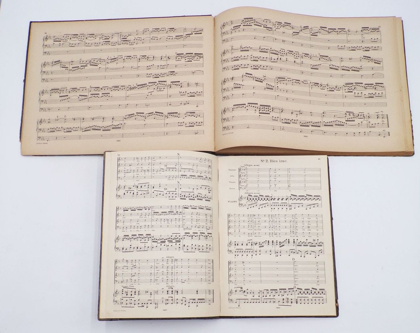 2 Notenbücher Peters Leipzig Mozart Bach Antik Buch 2 Notenbücher Peters Leipzig Mozart Bach Antik Buch