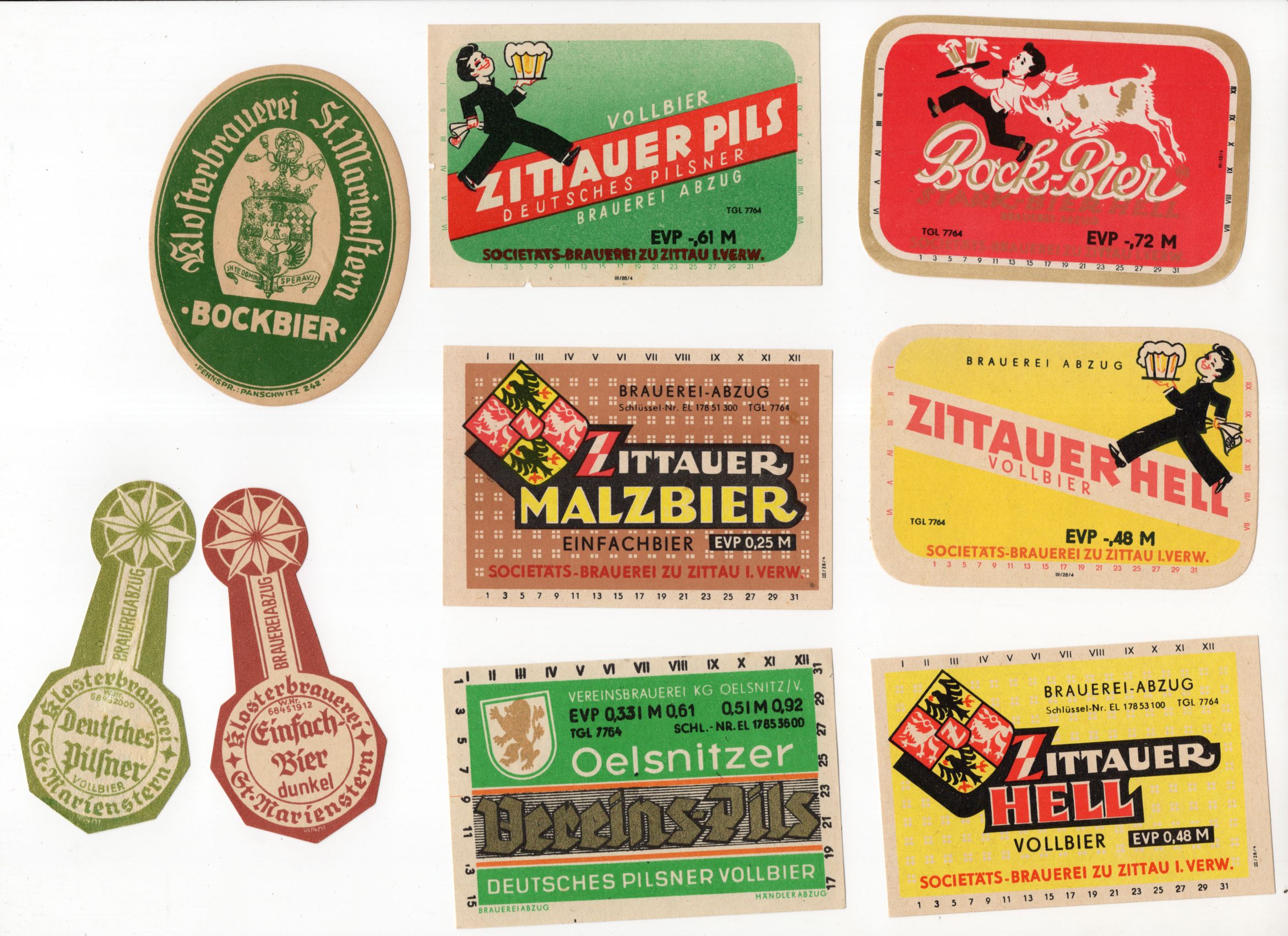 Konvolut DDR Etiketten Bier 