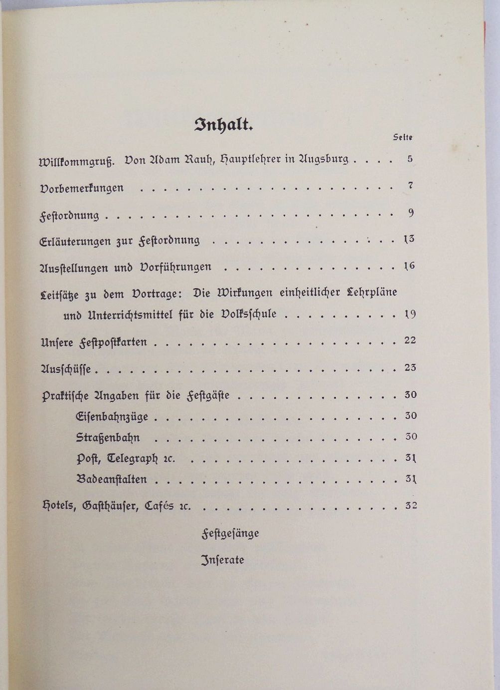Bayerischer Volksschullehrer Verein Fest Führer Augsburg 1914 