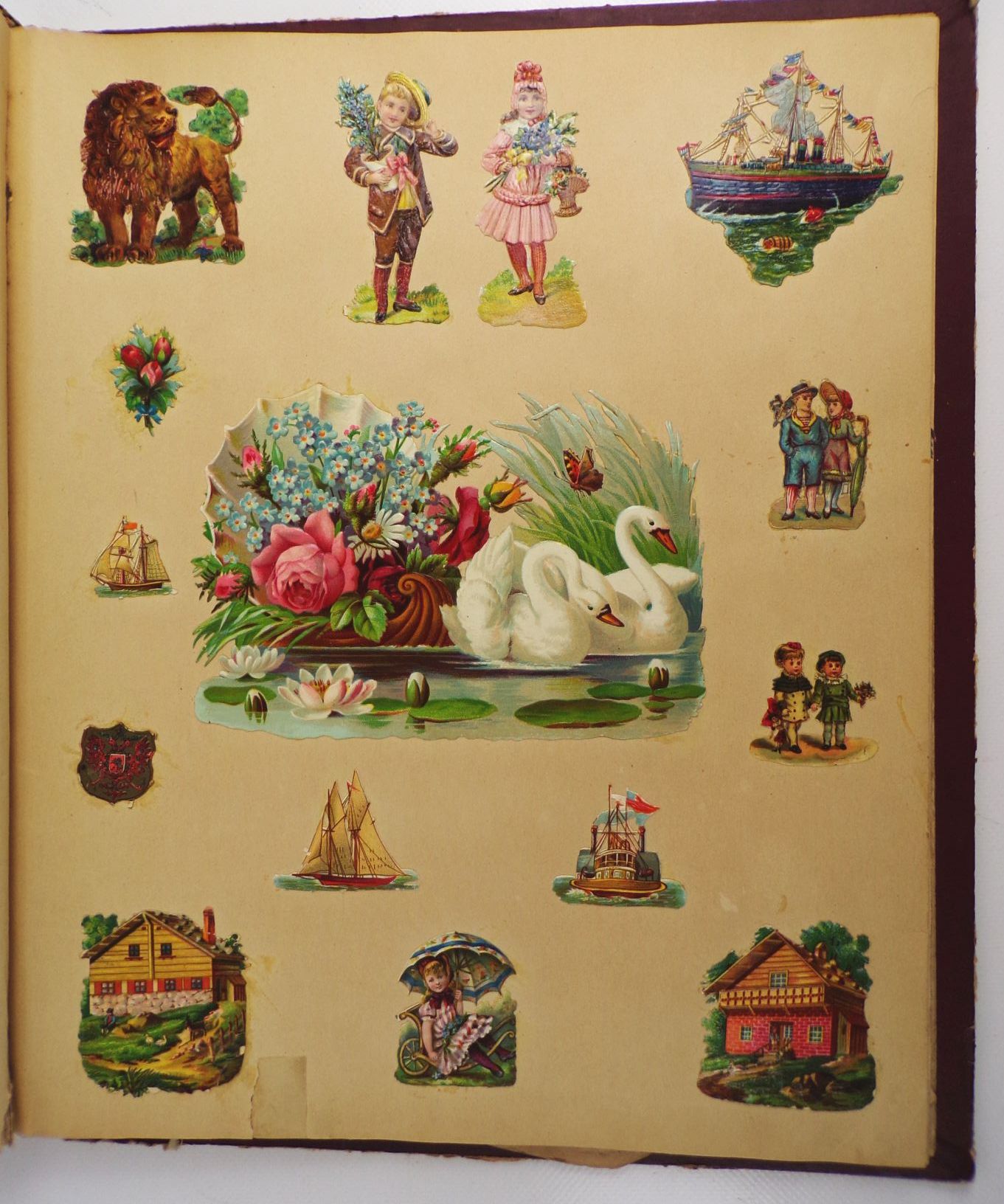 Konvolut alte Oblaten Glanzbilder um 1900 scraps