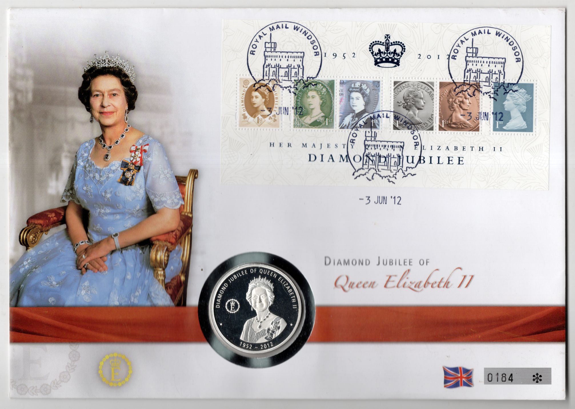 Numisbrief Diamantjubiläum Queen Elisabeth 2012