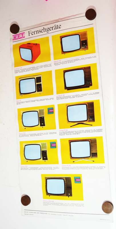 RFT Plakat 1978 Fernseher Fernsehgeräte DDR Chromat Luxomat TV