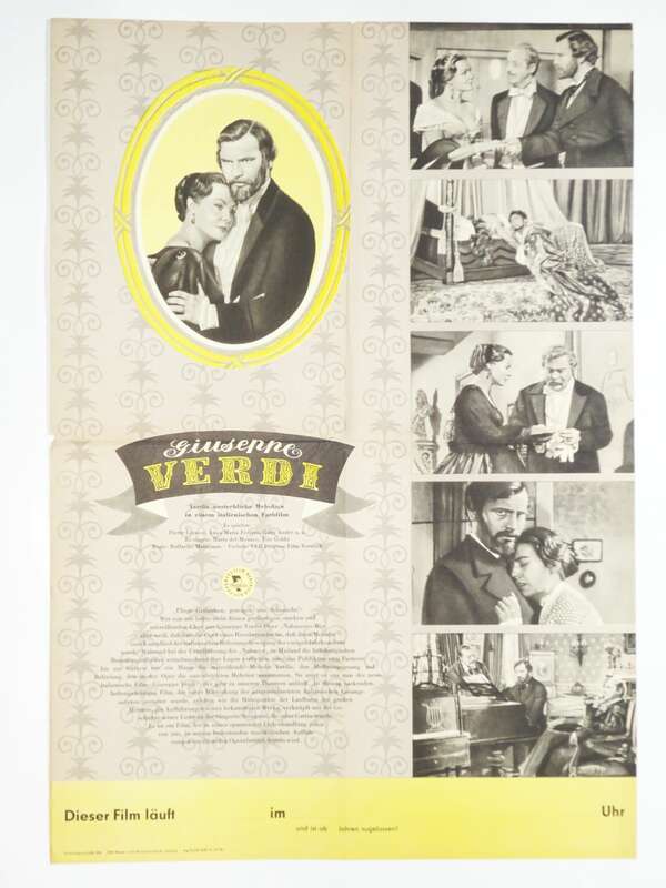 Progress Filmplakat Giuseppe Verdi 1959 Pierre Cressoy Poster