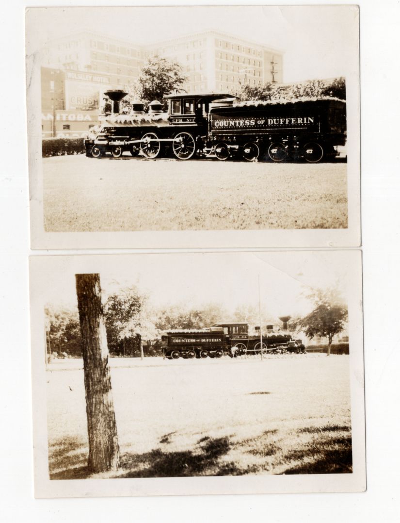 Fotografie Countess of Dufferin Dampflok Eisenbahn train 2 Stück