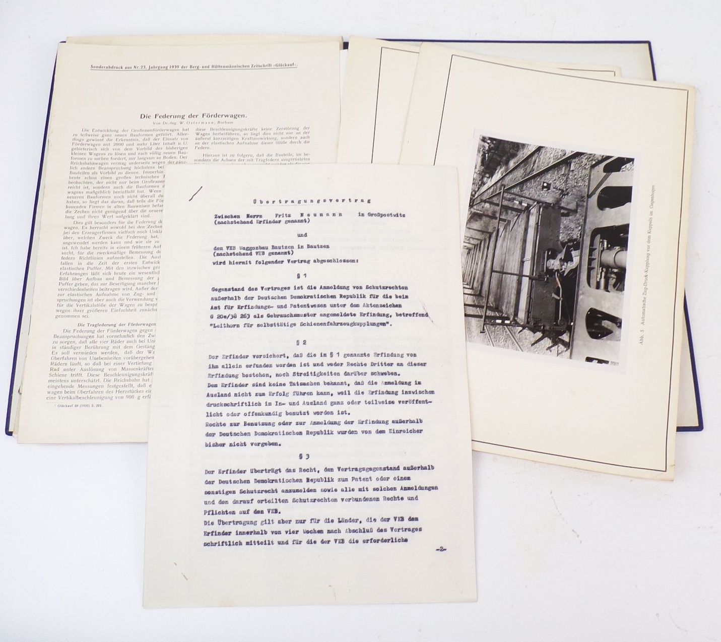 Waggonbau Bautzen Automatische Mittelpufferkupplung DDR mit Patent 